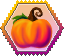 pumpkin hexagonal stamp